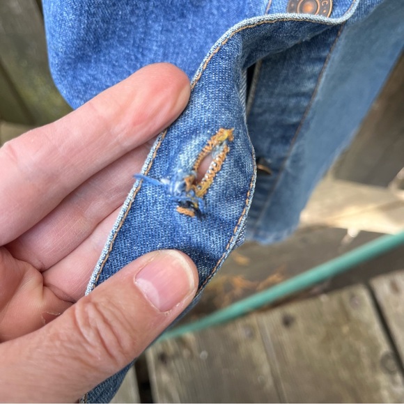 Banana Republic Vintage 90’s Y2K Denim Full Button Down Sleeveless Dress Sz 4 - Picture 16 of 16